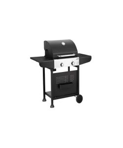 Qlima - Barbecue a Gas 2 Bruciatori 110x57 cm Nero