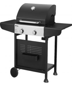 Qlima - Barbecue a Gas 2 Bruciatori 110x57 cm Nero