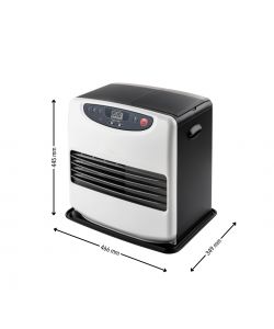 Qlima Stufa Laser Portatile - Bianco e Nero Opaco - 4,65 kW