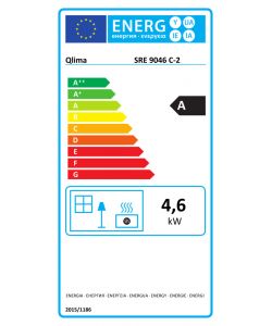 Qlima Stufa Laser Portatile - Bianco e Nero Opaco - 4,65 kW