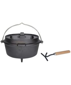 Esschert Design Casseruola di Ghisa 6,5 L Nera FF235