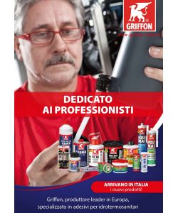 Griffon Colla PVC Gel Trasparente 500 ml per Tubi e Raccordi PVC