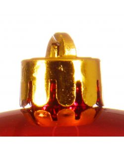 Pallina di Natale Kaemingk - Rosso Oro - 14cm