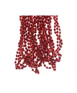 Ghirlanda di perline rosse 270 cm