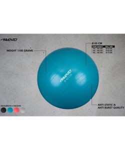 Avento Palla per Fitness/Palestra Diametro 65 cm Nera