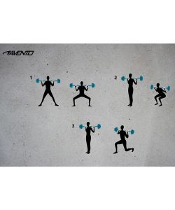 Avento Set Bilanciere Regolabile 20 kg Nero Blu e Grigio