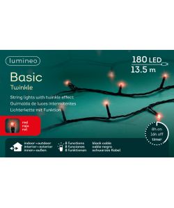 180 luci LED rosso cavo 13,5 m