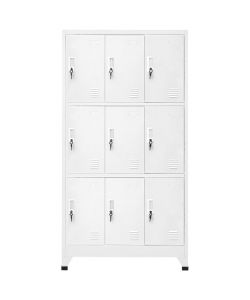 vidaXL Armadietto a Chiave 6 Scomparti Acciaio Grigio 90x45x180 cm - Armadio per Spogliatoi e Uffici - Stile Industriale