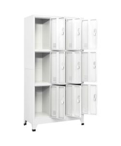 vidaXL Armadietto a Chiave 6 Scomparti Acciaio Grigio 90x45x180 cm - Armadio per Spogliatoi e Uffici - Stile Industriale