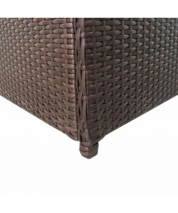 vidaXL Baule da Giardino in Polyrattan - Marrone - 120x50x60 cm