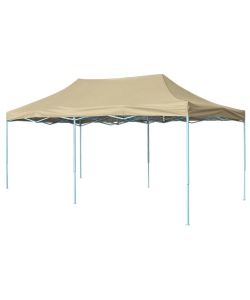 Tenda Pieghevole Pop-Up 3x6 m Bianco Crema