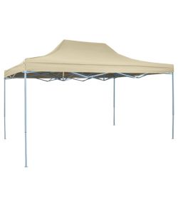 Tenda Pieghevole Pop-Up 3x4,5 m Bianco Crema
