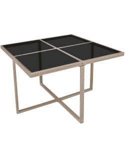 vidaXL Set da Pranzo Giardino in Polyrattan - Beige