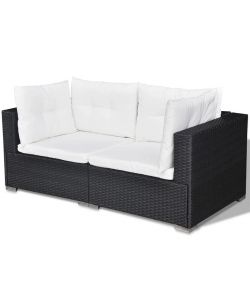 vidaXL Set Divani da Giardino in Polyrattan - Grigio - 5 pz
