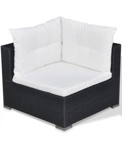 vidaXL Set Divani da Giardino in Polyrattan - Grigio - 5 pz