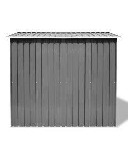 Capanno per Attrezzi in Metallo Grigio 257x205x178 cm