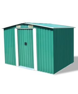 vidaXL Casetta da Giardino in Metallo - Verde - 257x205x178 cm