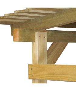 Tettoia da Giardino in Legno Pino Impregnato - Marrone - 170x170x180 cm