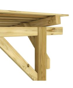 Tettoia da Giardino in Legno Pino Impregnato - Marrone - 170x170x180 cm