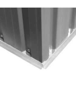 Capanno da Giardino Grigio in Metallo 190x124x181 cm