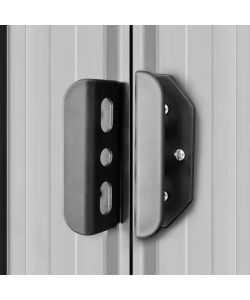 Capanno da Giardino Grigio in Metallo 190x124x181 cm