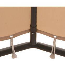 Gazebo Padiglione Tenda Tettoia 4x4 m in Acciaio Beige