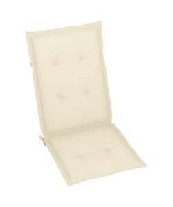 Cuscini per Sedie da Giardino Crema 120x50x3 cm 4 pz