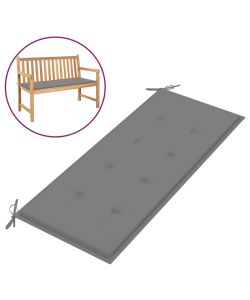 Cuscino per Panca da Giardino Grigio 120x50x3 cm