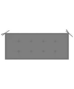 Cuscino per Panca da Giardino Grigio 120x50x3 cm