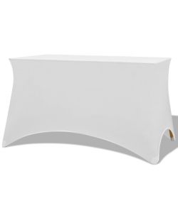 Fodere Elasticizzate per Tavolo 2 pz 243x76x74 cm Bianche