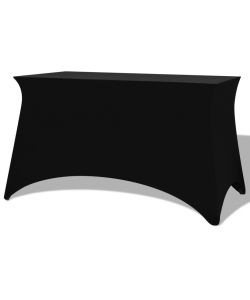 Fodere Elasticizzate per Tavolo 2 pz 243x76x74 cm Nero