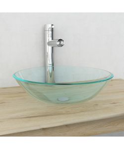 Lavandino in Vetro Temprato 42 cm Trasparente