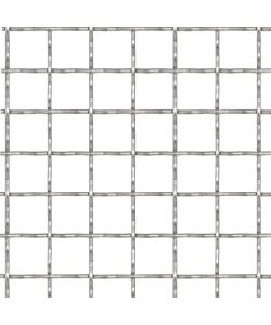 Recinzione in Rete Modulare in Acciaio Inox 50x50 cm 11x11x2 mm