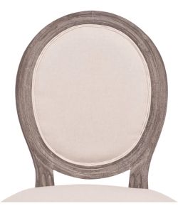 Sedie da Pranzo 4 pz Crema in Tessuto