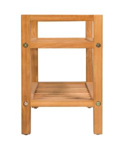 Scarpiera con 2 Ripiani 50x27x40 cm in Massello di Rovere
