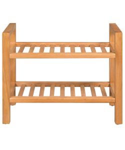 Scarpiera con 2 Ripiani 50x27x40 cm in Massello di Rovere