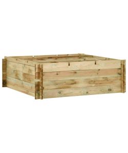 Fioriera Giardino Letto Vegetale in Legno di Pino 120x120x40cm