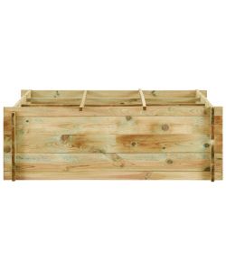 Fioriera Giardino Letto Vegetale in Legno di Pino 120x120x40cm
