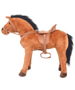 Cavallo in Peluche in Piedi Marrone