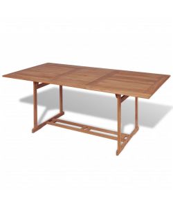 vidaXL Tavolo da Giardino in Teak - Marrone - 180x90 cm