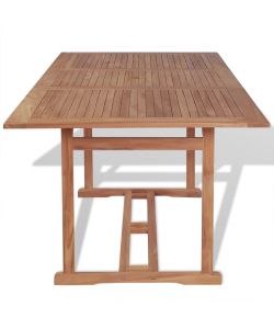 vidaXL Tavolo da Giardino in Teak - Marrone - 180x90 cm