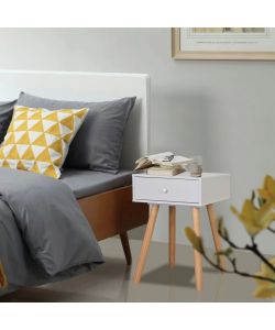 vidaXL Comodini Set 2 pz in Massello di Pino Bianchi 40x30x61 cm - Design Retr - Perfetti per Camera da Letto e Soggiorno