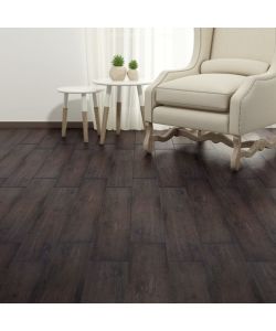 Listoni Pavimentazione Autoadesivi PVC 5,02mq 2mm Marrone Scuro