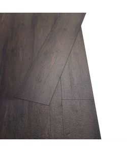 Listoni Pavimentazione Autoadesivi PVC 5,02mq 2mm Marrone Scuro