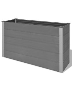 Letto Rialzato da Giardino in WPC 150x50x91 cm Grigio