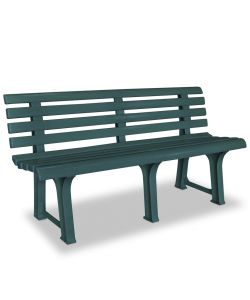 Panchina da Giardino 145,5 cm in Plastica Verde
