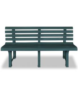Panchina da Giardino 145,5 cm in Plastica Verde
