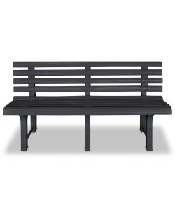 Panchina da Giardino 145,5 cm in Plastica Antracite