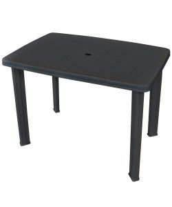 Tavolo da Giardino Antracite 101x68x72 cm in Plastica