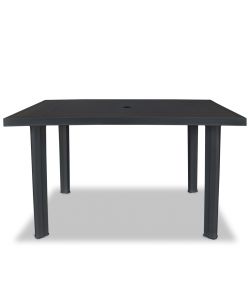 Tavolo da Giardino Antracite 126x76x72 cm in Plastica